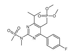P-[[4-(4-Fluorophenyl)-6-(1-methylethyl)-2-[methyl(methylsulfonyl)amino]-5-pyrimidinyl]methyl]phosphonic acid dimethyl ester结构式