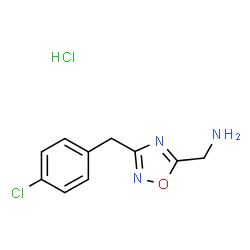 (3-(4-Chlorobenzyl)-1,2,4-oxadiazol-5-yl)methanamine hydrochloride Structure