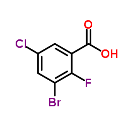 3-溴-5-氯-2-氟苯甲酸结构式