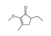 5-ethyl-2-methoxy-3-methyl-2-cyclopenten-1-one结构式