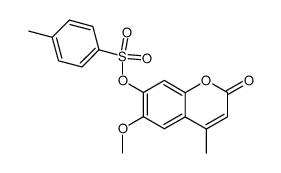 6-methoxy-4-methyl-7-(toluene-4-sulfonyloxy)-coumarin结构式