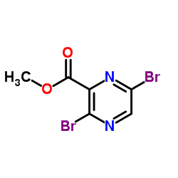 Methyl3,6-dibromopyrazine-2-carboxylate Structure