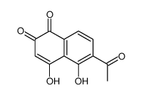 6-Acetyl-2,5-dihydroxy-1,4-naphthoquinone结构式