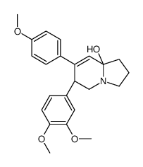 (6R,8aR)-6-(3,4-dimethoxyphenyl)-7-(4-methoxyphenyl)-2,3,5,6-tetrahydro-1H-indolizin-8a-ol结构式