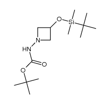 [3-(t-butyldimethylsilanyloxy)azetidin-1-yl]carbamic acid t-butyl ester结构式