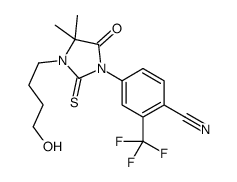 4-[2-硫代-3-(4-羟丁基)-4,4-二甲基-5-氧代咪唑烷-1-基]-2-三氟甲基苯腈结构式