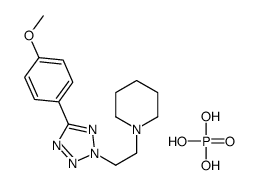 1-[2-[5-(4-methoxyphenyl)tetrazol-2-yl]ethyl]piperidine,phosphoric acid Structure