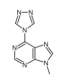 9-methyl-6-(1,2,4-triazol-4-yl)purine结构式