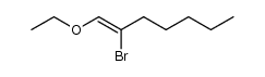 1t-ethoxy-2-bromo-hept-1-ene结构式