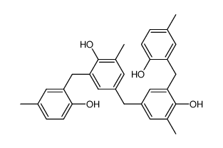 4,4'-methylenebis[2-(2-hydroxy-5-methylbenzyl)-6-methylphenol]结构式