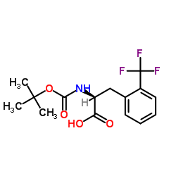 Boc-L-2-三氟甲基苯丙氨酸结构式