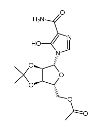 ((3aR,4R,6R,6aR)-6-(4-carbamoyl-5-hydroxy-1H-imidazol-1-yl)-2,2-dimethyltetrahydrofuro[3,4-d][1,3]dioxol-4-yl)methyl acetate Structure