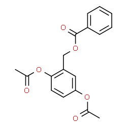 2,5-Dihydroxybenzenemethanol 2,5-diacetate α-benzoate Structure