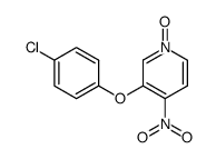 4-nitro-3-(4-chlorophenoxy)pyridine N-oxide Structure