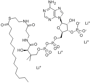 Myristoyl coenzyme A lithium salt Structure