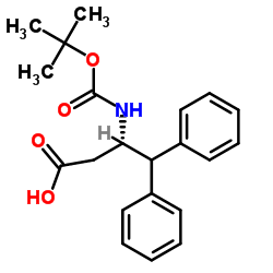 Boc-(R)-3-氨基-4,4-二苯基-丁酸结构式