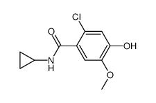 2-chloro-N-cyclopropyl-4-hydroxy-5-methoxybenzamide Structure
