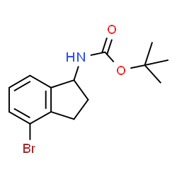 (4-溴-2,3-二氢-1H-茚-1-基)氨基甲酸叔丁酯结构式