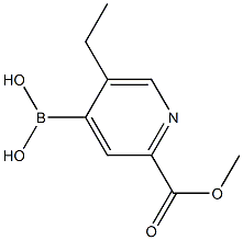 5-Ethyl-2-(methoxycarbonyl)pyridine-4-boronic acid Structure