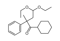 1-cyclohexyl-4,4-diethoxy-2-methyl-2-phenylbutan-1-one structure