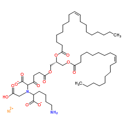 1,2-二油酰基-sn-甘油-3-[(N-(5-氨基-1-羧基戊基)亚氨基二乙酸)琥珀酰基](镍盐)结构式