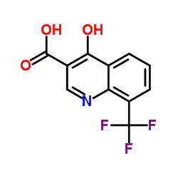 4-Hydroxy-8-(trifluoromethyl)quinoline-3-carboxylic acid structure