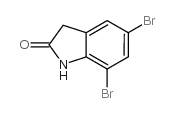 5,7-二溴-1,3-二氢吲哚-2-酮结构式
