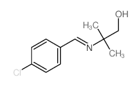 1-Propanol,2-[[(4-chlorophenyl)methylene]amino]-2-methyl-结构式