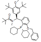 [S(R)]-N-[(S)-[3,5-二叔丁基-4-甲氧基苯基][(3-苄氧基-2-(二环己基膦)苯基)甲基]-N-甲基-2-叔丁基亚磺酰胺结构式