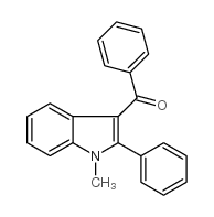 (1-甲基-2-苯基吲哚-3-基)-苯甲酮结构式