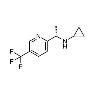 (S)-N-(1-(5-(三氟甲基)吡啶-2-基)乙基)环丙胺结构式