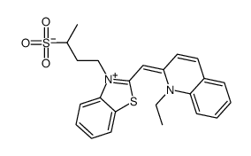 1-ethyl-2-[[3-(3-sulphonatobutyl)-3H-benzothiazol-2-ylidene]methyl]quinolinium结构式