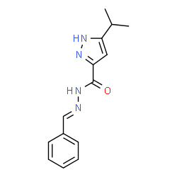 (E)-N-benzylidene-3-isopropyl-1H-pyrazole-5-carbohydrazide Structure