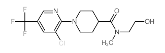 1-[3-CHLORO-5-(TRIFLUOROMETHYL)-2-PYRIDINYL]-N-(2-HYDROXYETHYL)-N-METHYL-4-PIPERIDINECARBOXAMIDE结构式