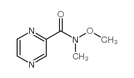 N-甲氧基-N-甲基吡嗪-2-甲酰胺结构式