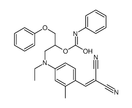 [[4-[乙基[2-[[(苯氨基)羰基]氧代]-3-苯氧基丙基]氨基]-2-甲基苯基]亚甲基]丙二腈结构式