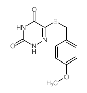 6-[(4-methoxyphenyl)methylsulfanyl]-2H-1,2,4-triazine-3,5-dione Structure
