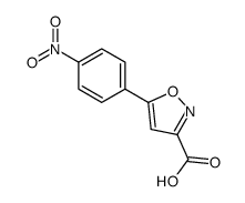 5-(4-硝基苯基)异噁唑-3-甲酸结构式