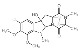 3,11a-Epidithio-11aH-pyrazino[1',2':1,5]pyrrolo[2,3-b]indole-1,4-dione,9-chloro-2,3,5a,6,10b,11-hexahydro-10b-hydroxy-7,8-dimethoxy-2,3,6-trimethyl-(8CI,9CI) Structure