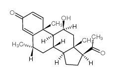 (6S,8S,9S,10R,11S,13S,14S,17S)-17-acetyl-11-hydroxy-6,10,13-trimethyl-6,7,8,9,11,12,14,15,16,17-decahydrocyclopenta[a]phenanthren-3-one Structure