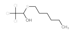 2,2,2-trichloro-1-hexylsulfanyl-ethanol结构式