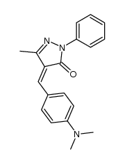Z-1-phenyl-3-methyl-4-[(4-dimethylaminophenyl)methylene]-5-pyrazolone结构式