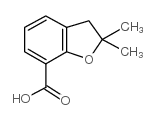 2,2-二甲基-2,3-二氢-1-苯并呋喃-7-羧酸结构式