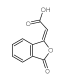 (2Z)-(3-氧代-2-苯并呋喃-1(3H)-基)乙酸结构式