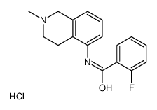 2-fluoro-N-(2-methyl-1,2,3,4-tetrahydroisoquinolin-2-ium-5-yl)benzamide,chloride Structure