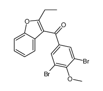 (3,5-二溴-4-甲氧基苯基)(2-乙基-3-苯并呋喃)-甲酮结构式
