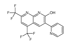 3-pyridin-2-yl-5,7-bis(trifluoromethyl)-1H-1,8-naphthyridin-2-one结构式