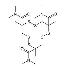 3-N,3-N,7-N,7-N,11-N,11-N,3,7,11-nonamethyl-1,2,5,6,9,10-hexathiacyclododecane-3,7,11-tricarboxamide结构式