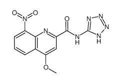 4-methoxy-8-nitro-quinoline-2-carboxylic acid 1(2)H-tetrazol-5-ylamide Structure