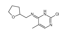 2-chloro-5-methyl-N-(oxolan-2-ylmethyl)pyrimidin-4-amine Structure